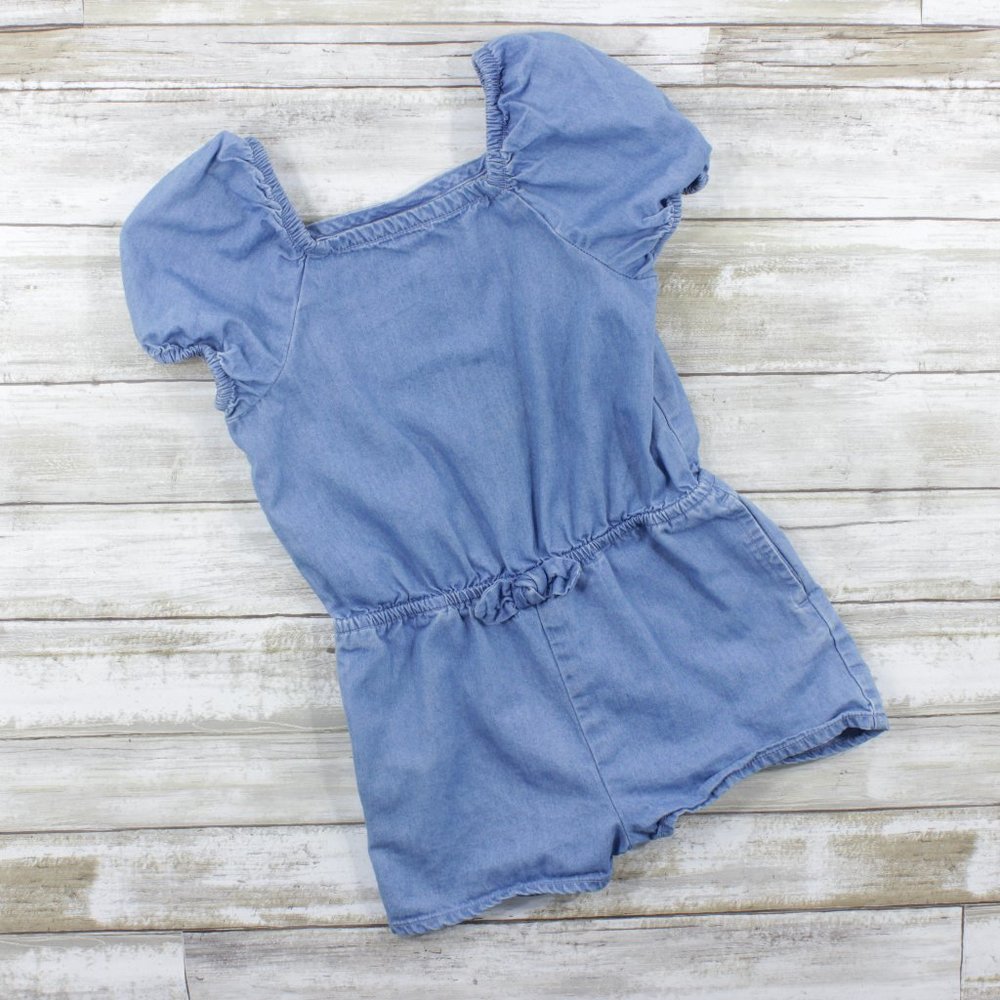 Cat & Jack Blue Chambray Romper, 18M